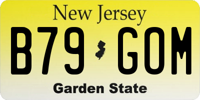 NJ license plate B79GOM
