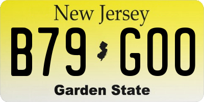 NJ license plate B79GOO