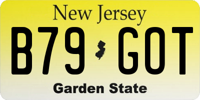 NJ license plate B79GOT