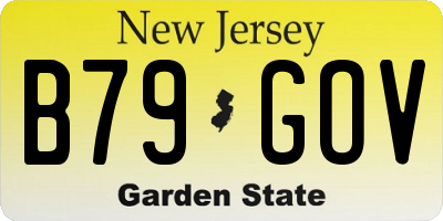 NJ license plate B79GOV