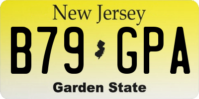 NJ license plate B79GPA