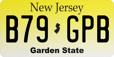 NJ license plate B79GPB