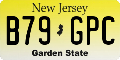 NJ license plate B79GPC