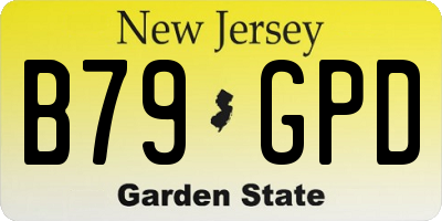 NJ license plate B79GPD