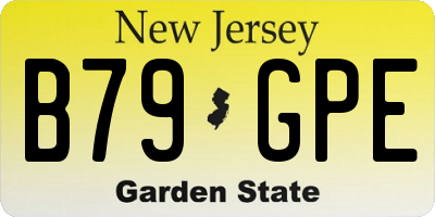 NJ license plate B79GPE