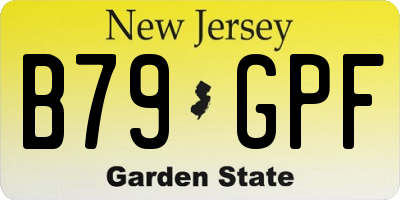 NJ license plate B79GPF