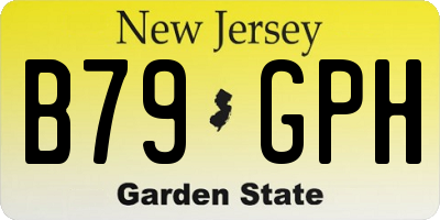 NJ license plate B79GPH