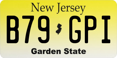 NJ license plate B79GPI