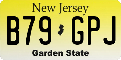 NJ license plate B79GPJ