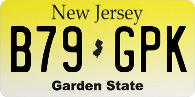 NJ license plate B79GPK