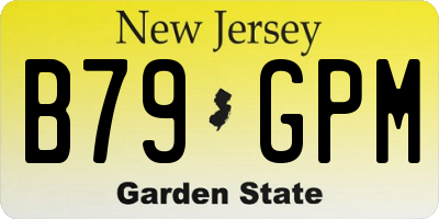 NJ license plate B79GPM