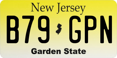NJ license plate B79GPN