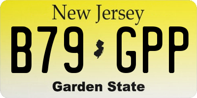NJ license plate B79GPP