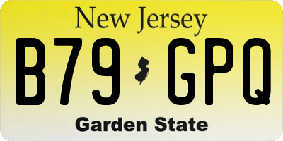 NJ license plate B79GPQ