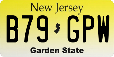 NJ license plate B79GPW