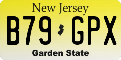 NJ license plate B79GPX