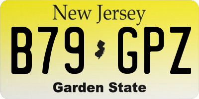 NJ license plate B79GPZ