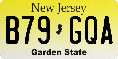 NJ license plate B79GQA