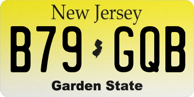 NJ license plate B79GQB