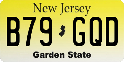 NJ license plate B79GQD