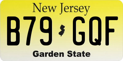 NJ license plate B79GQF