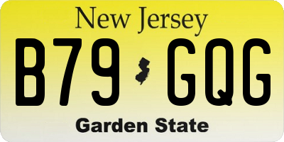 NJ license plate B79GQG