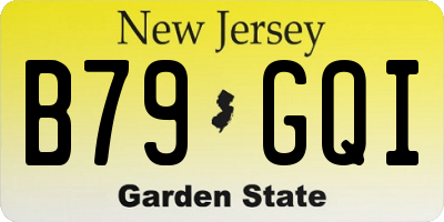 NJ license plate B79GQI