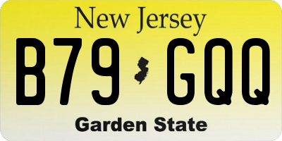 NJ license plate B79GQQ