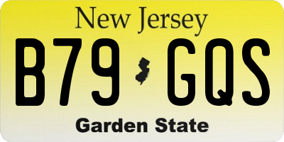 NJ license plate B79GQS