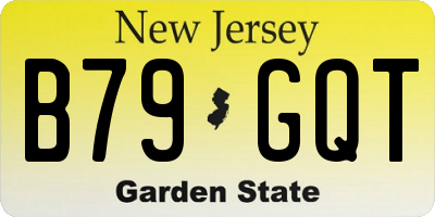 NJ license plate B79GQT