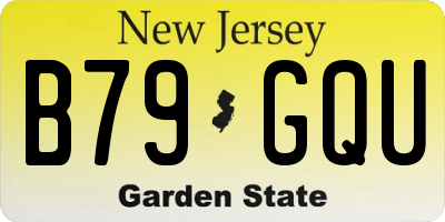 NJ license plate B79GQU