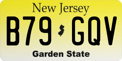 NJ license plate B79GQV