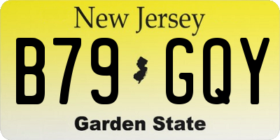 NJ license plate B79GQY