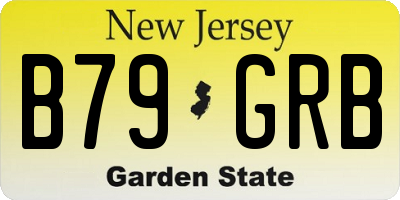 NJ license plate B79GRB