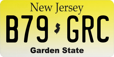 NJ license plate B79GRC