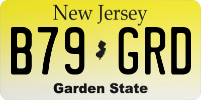 NJ license plate B79GRD