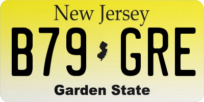 NJ license plate B79GRE