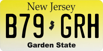 NJ license plate B79GRH