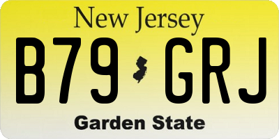 NJ license plate B79GRJ