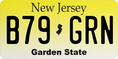 NJ license plate B79GRN