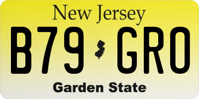 NJ license plate B79GRO