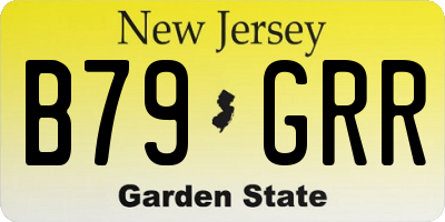 NJ license plate B79GRR