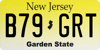 NJ license plate B79GRT