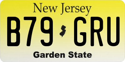 NJ license plate B79GRU