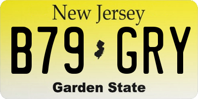 NJ license plate B79GRY