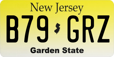 NJ license plate B79GRZ
