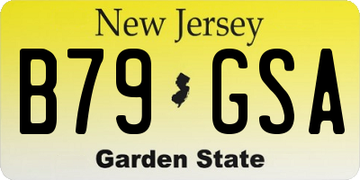 NJ license plate B79GSA