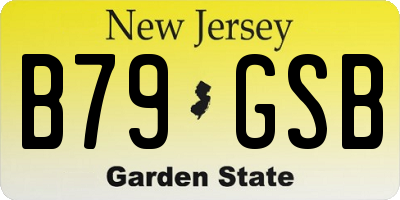 NJ license plate B79GSB