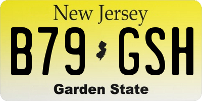NJ license plate B79GSH