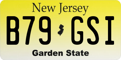 NJ license plate B79GSI